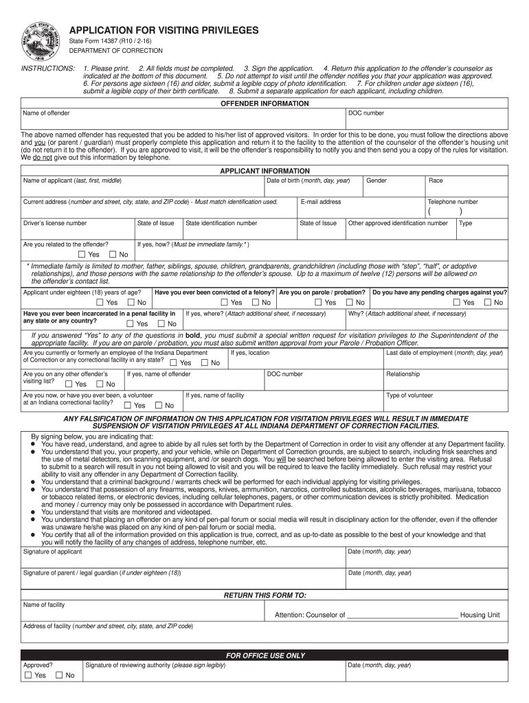 2016 2025 Form IN SF 14387 Fill Online Printable Fillable Blank PdfFiller