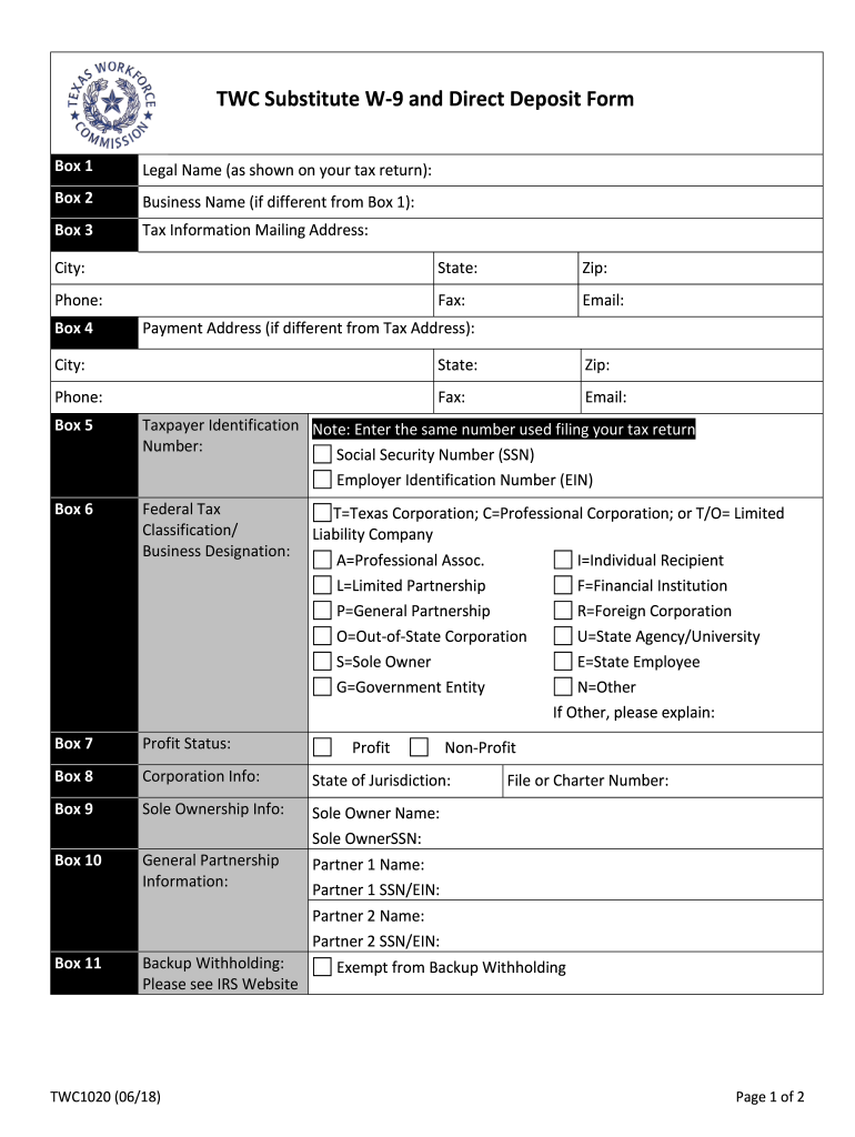 2018 2025 Form TX DARS1020 Fill Online Printable Fillable Blank PdfFiller