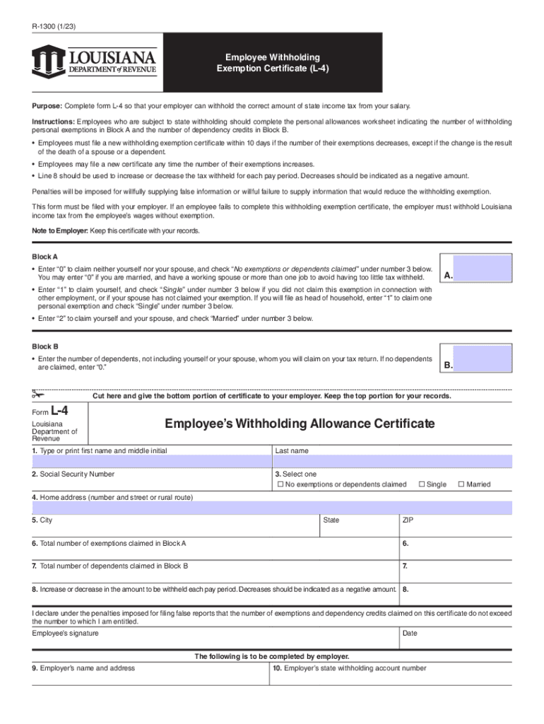 2023 2025 Form LA R 1300 Fill Online Printable Fillable Blank PdfFiller