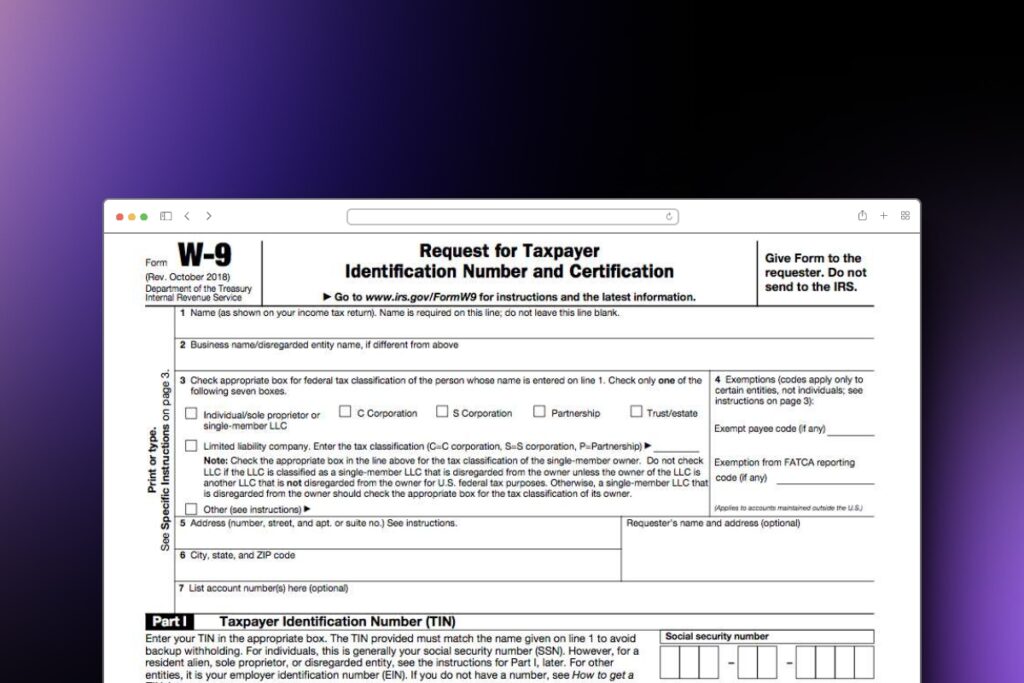 W9 Form 2025 Meaning