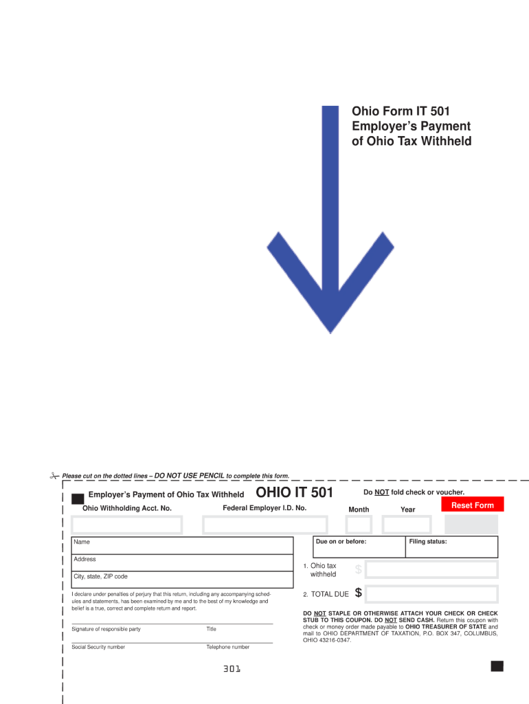 Ohio Form It 501 Fillable Fill Online Printable Fillable Blank PdfFiller