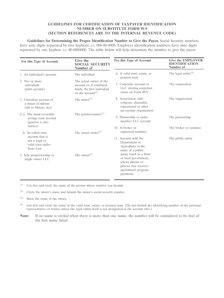 Print Free W 9 Form Fill Out Sign Online DocHub