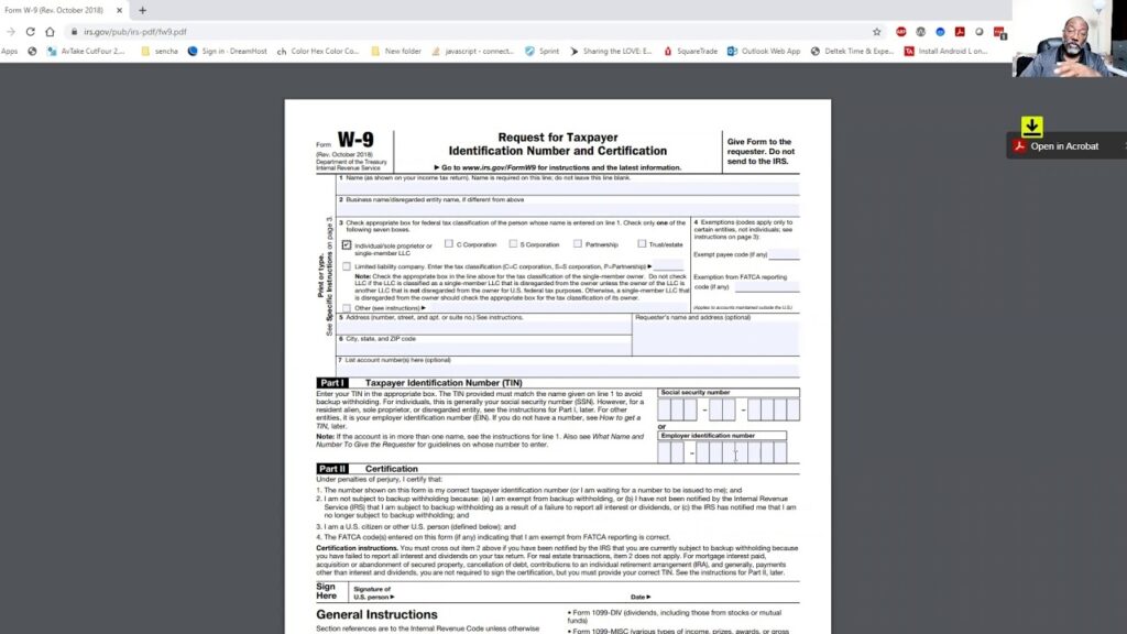 W9 Printable Form 2025 Irs