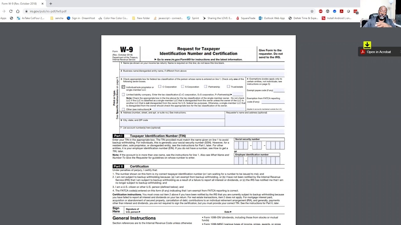 Print Your 2021 W9 So You Can Get Paid YouTube