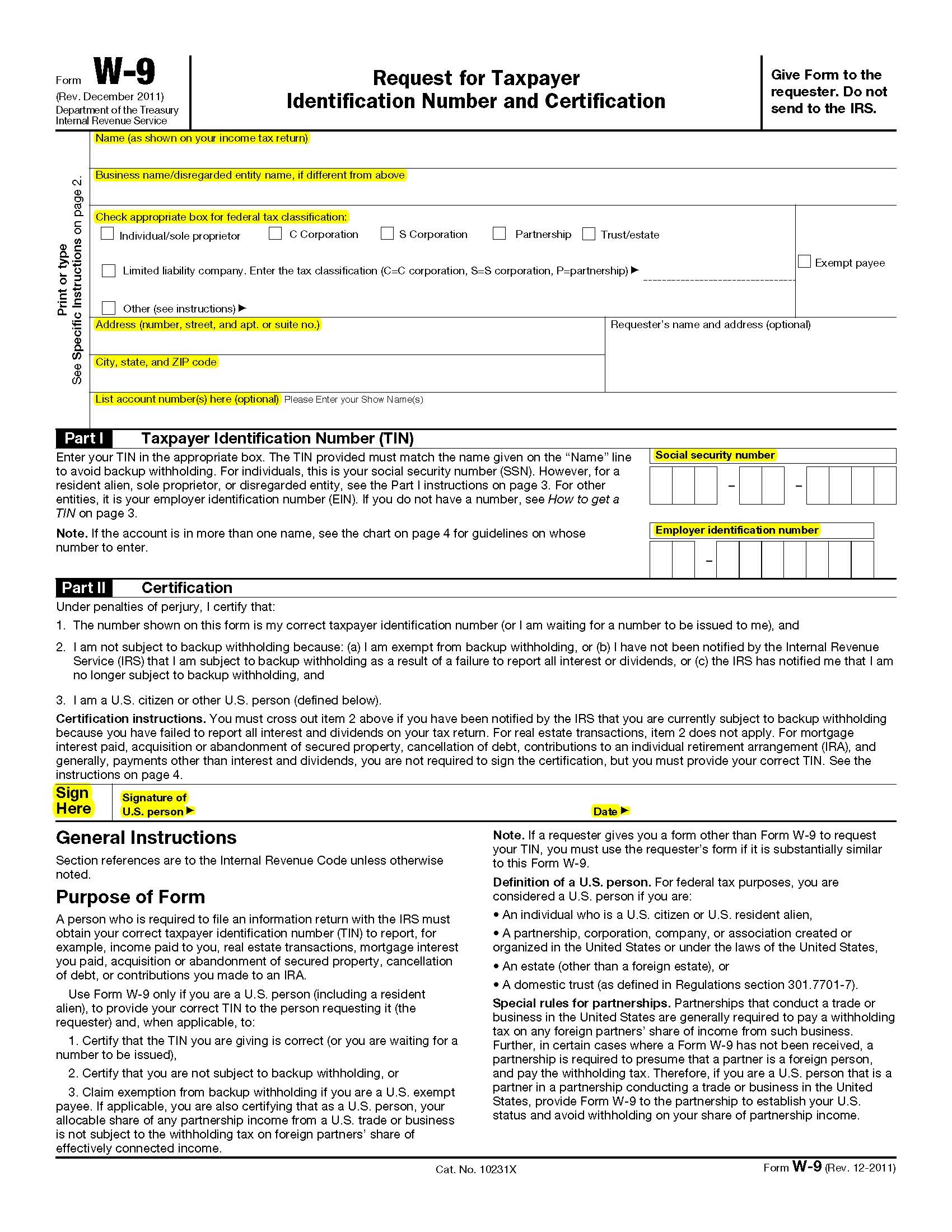 The W 9 Requirement Libsyn