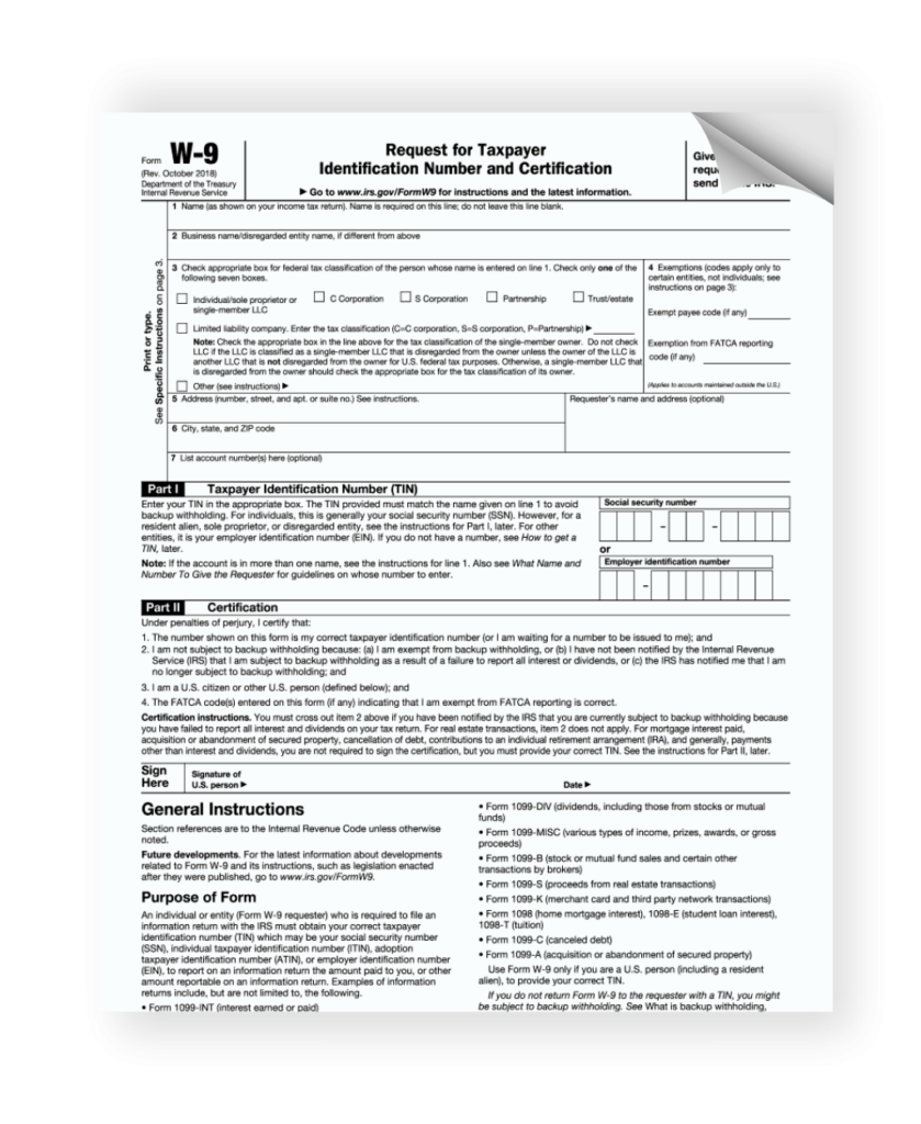 Printable W9 Form 2025 Irs