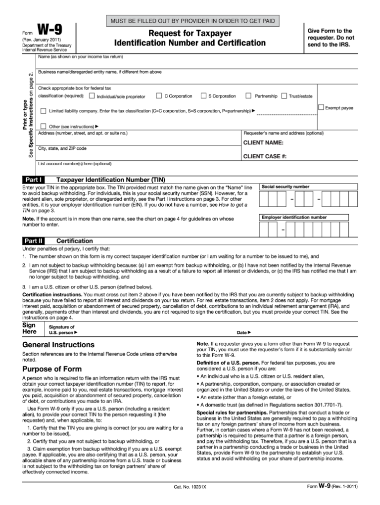 W 9 Form Illinois Fill Out Sign Online DocHub