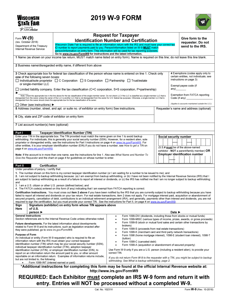 W9 Form 2022 Wisconsin Fill Online Printable Fillable Blank PdfFiller