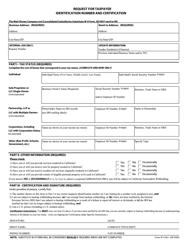 W9 Form 2025 Fillable Form