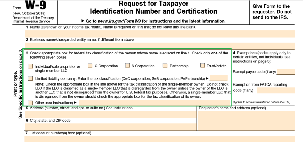 W9 Form Printable Form