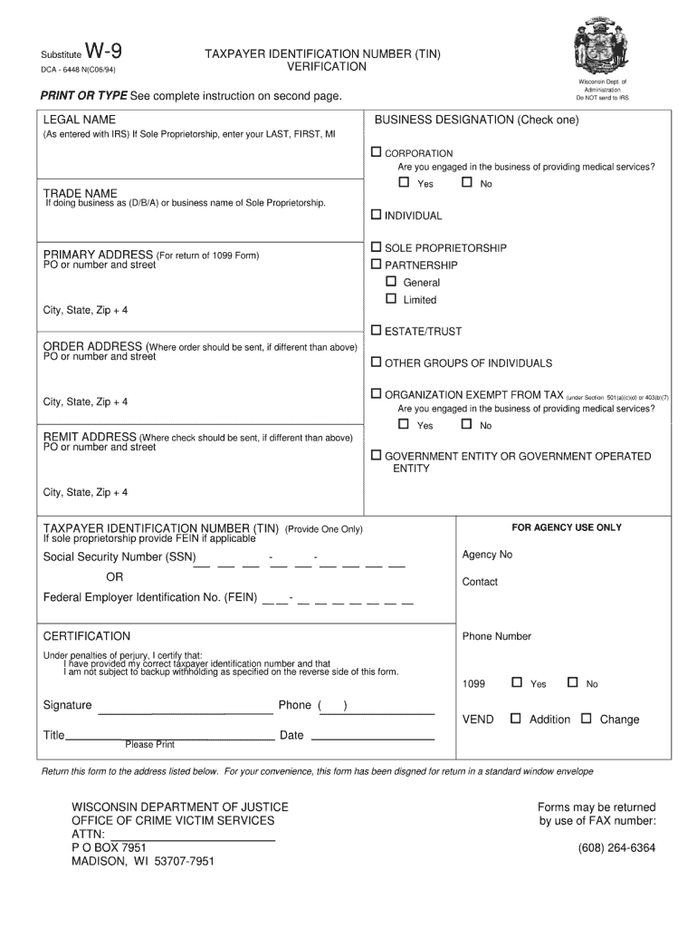 W9 Form 2025 Printable