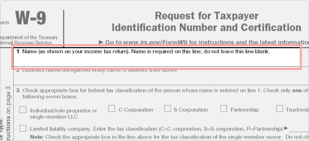 W9 Blank Form Printable